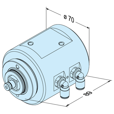 Twin rotatable pneumatic connector